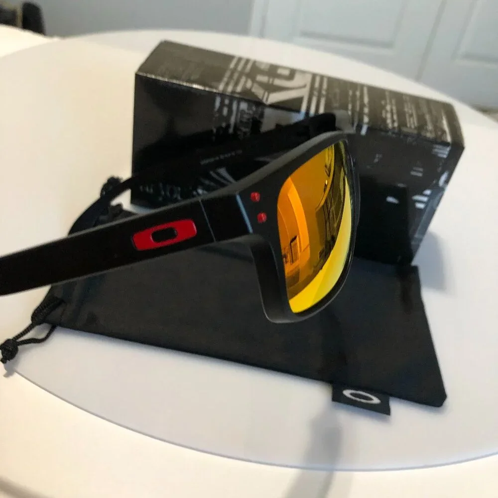 Red Prizm Polarized OAKLEY HOLBROOK Black Matte Frame 9102 - Picture 9 of 11